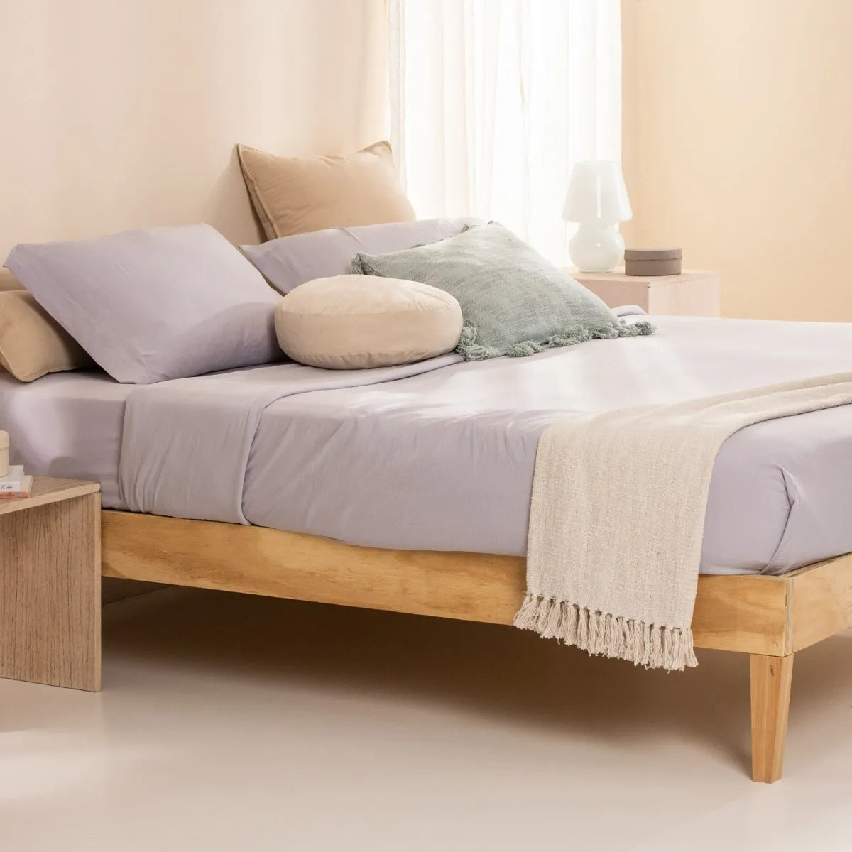 Sábanas 2 Plazas Arredo Extra Suaves Lisas Lila