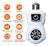 Cámaras De Seguridad E27 Wifi 4mp Hd Doble Lente