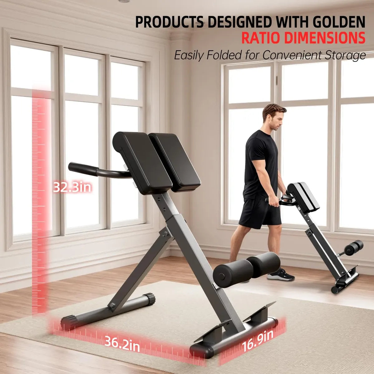 Silla Romana Hyperextension Fitks360 SF-BH6629 Ajustable