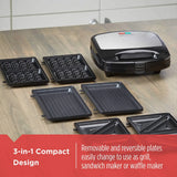 Waflera Black+decker Wm2000sd 3 En 1, Grill Y Prensa sandwich 120V