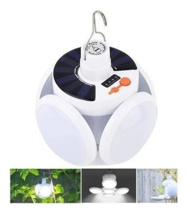 Ampolleta Solar Led De Emergencia Recargable / 40 W Luz Blanco frío