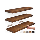 Repisas Flotantes De Madera Mdf Premium Kit X3 Colores