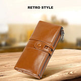 Cartera / Billetera para Mujer Con Bloqueo Rfid De Gran Capacidad