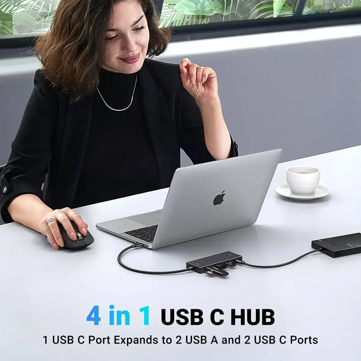 UGREEN CM806 Hub USB-C 4 Puertos USB 3.2 Gen 2 10Gbps – 2 USB-C + 2 USB-A