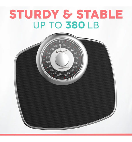 Báscula Mecánica Adamson A25 | Hasta 180 kg (400 lb) | Analógica | Superficie Antideslizante