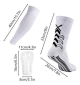 Calcetines Futbol Antideslizantes Con Espinilleras 3 Pack