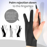 Guantes de Dibujo Digital Kortimu 3 Capas – Rechazo de Palma, Pack de 2