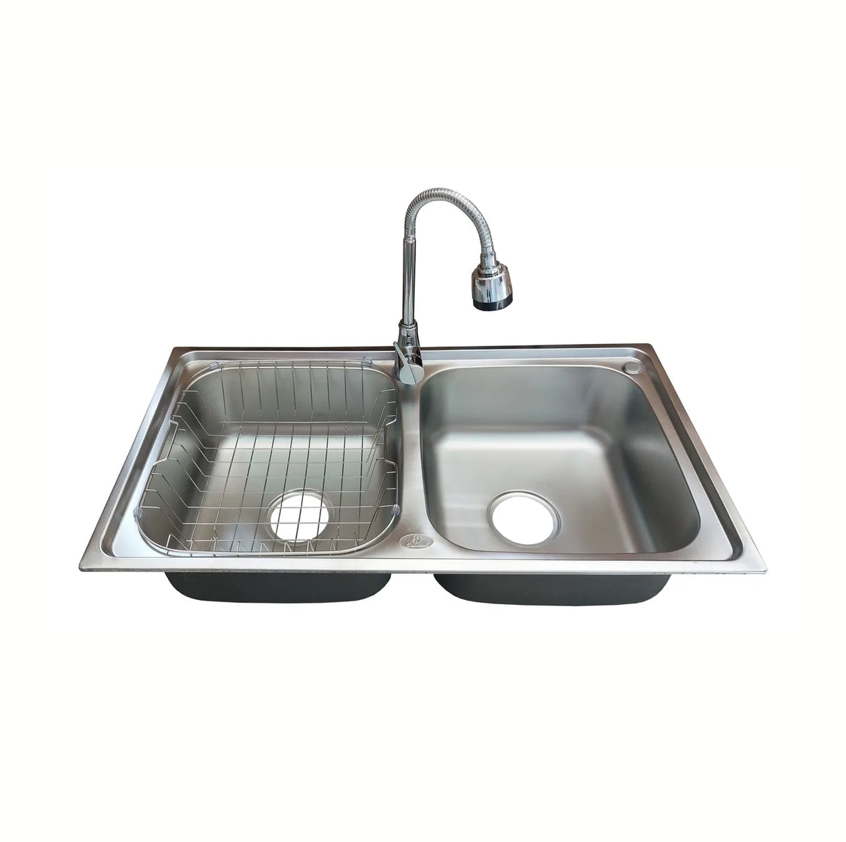 Promoción Lavaplatos Doble 78x43 + Rejilla + Monomando