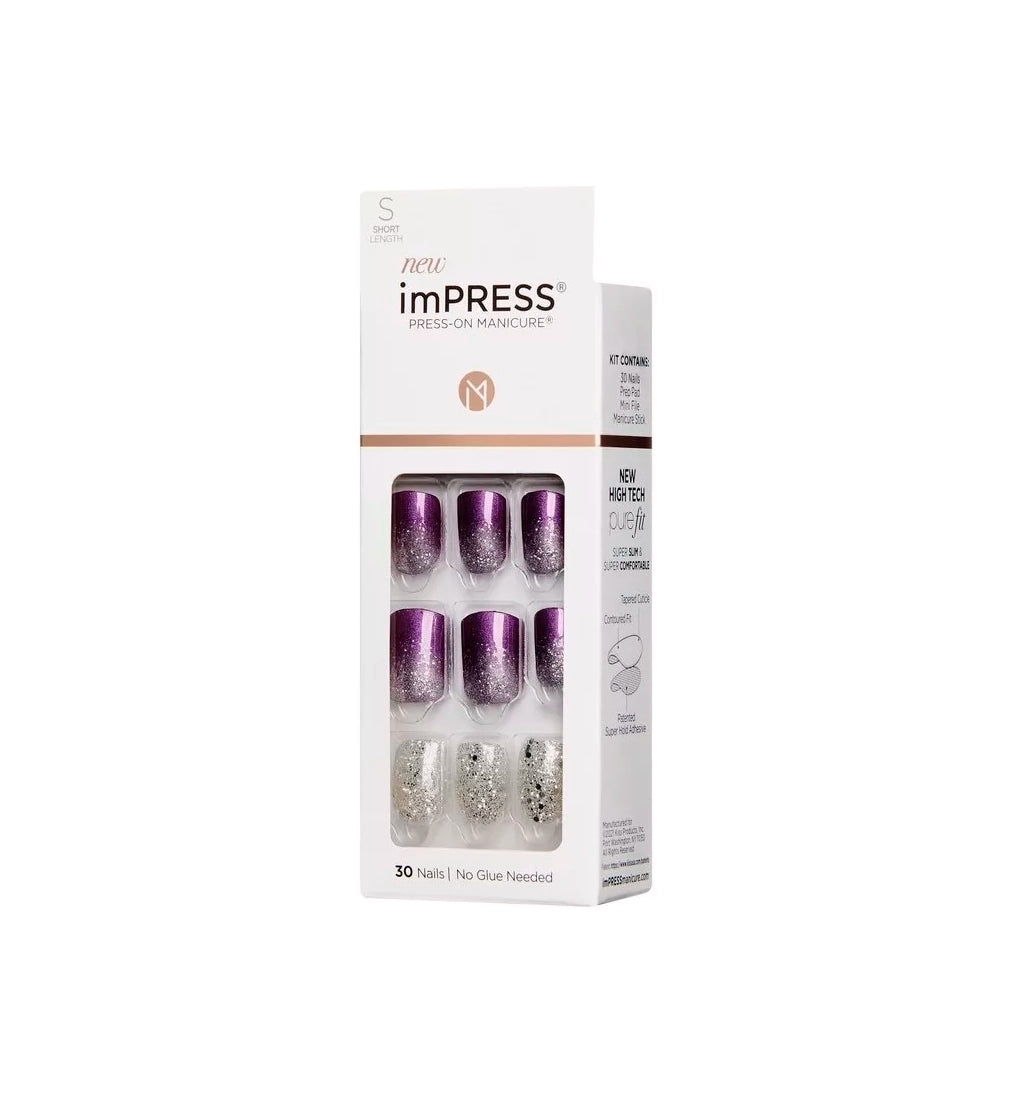 Uñas Impress / Press-on - Purple Frost