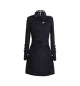 Chaqueta Abrigo con Botones y Cinturón para Mujer | Estilo Trench Casual