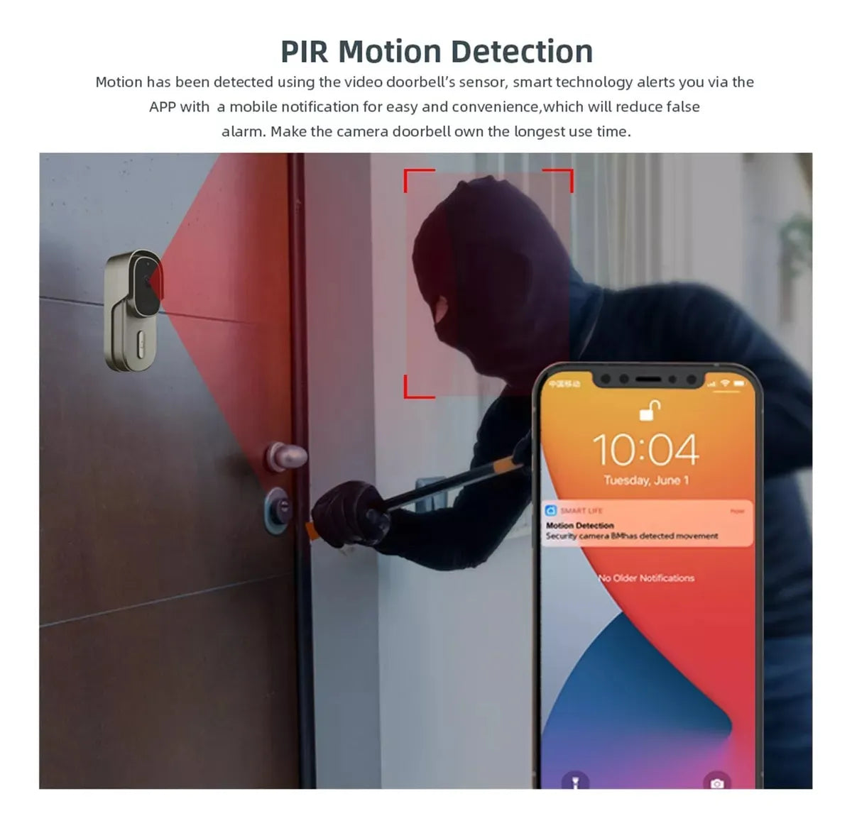 Timbre Inalámbrico Inteligente Con Cámara Wifi Impermeable