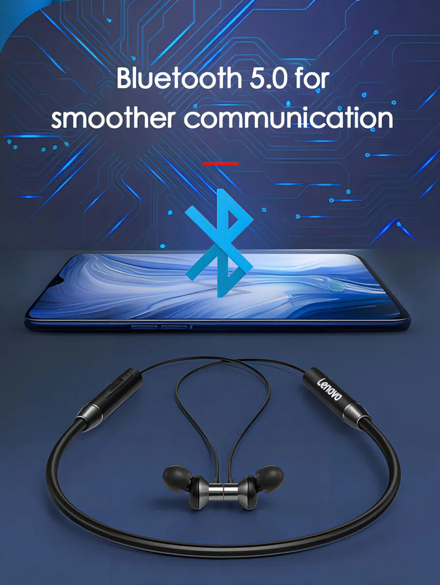 Auricular Inalámbrico Bluetooth Lenovo He05 Negro Running