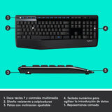 Kit Teclado y Mouse Inalámbrico Logitech MK345 Negro (Layout USA)