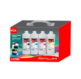 Pack 4 Litros Para Brother Bt5001cmy D60bk Dcp-t300