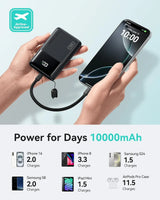 Iniu Power Bank 10000mah 45w Pd Carga Rápida Usb-C