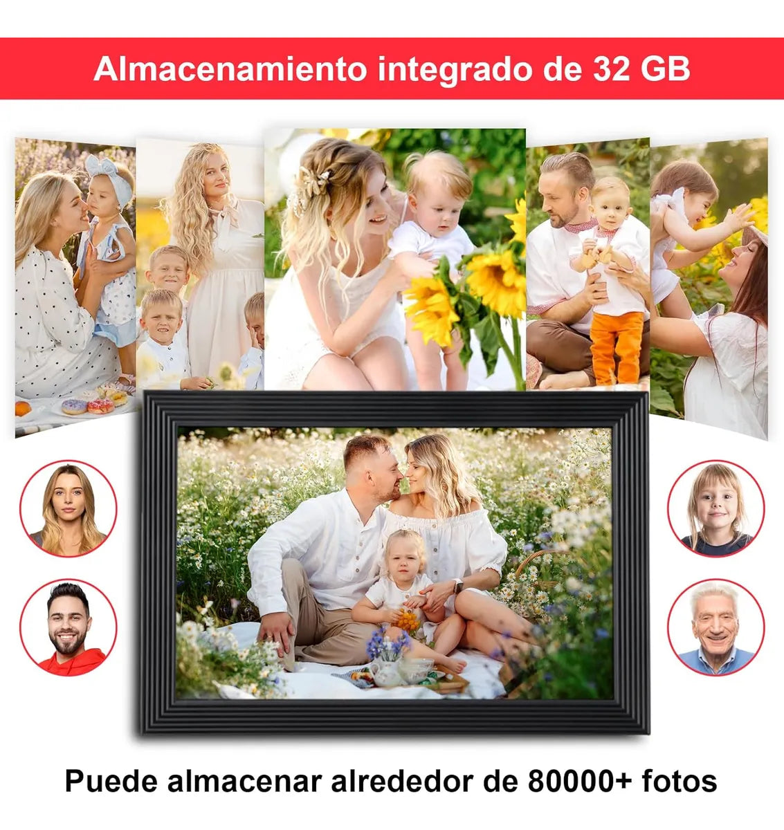 Marco De Foto Digital Inteligente 10'' Con Parlante / App