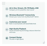 Panasonic SC-PM270PP-K – Sistema Estéreo Compacto 20W Bluetooth/CD/FM/USB 120V Open Box