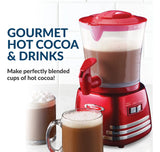 Máquina y dispensador de chocolate caliente Nostalgia Retro, 950 ml, color rojo