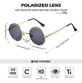 Lentes de sol Pro Acme pequeñas, redondas, polarizadas, UV400