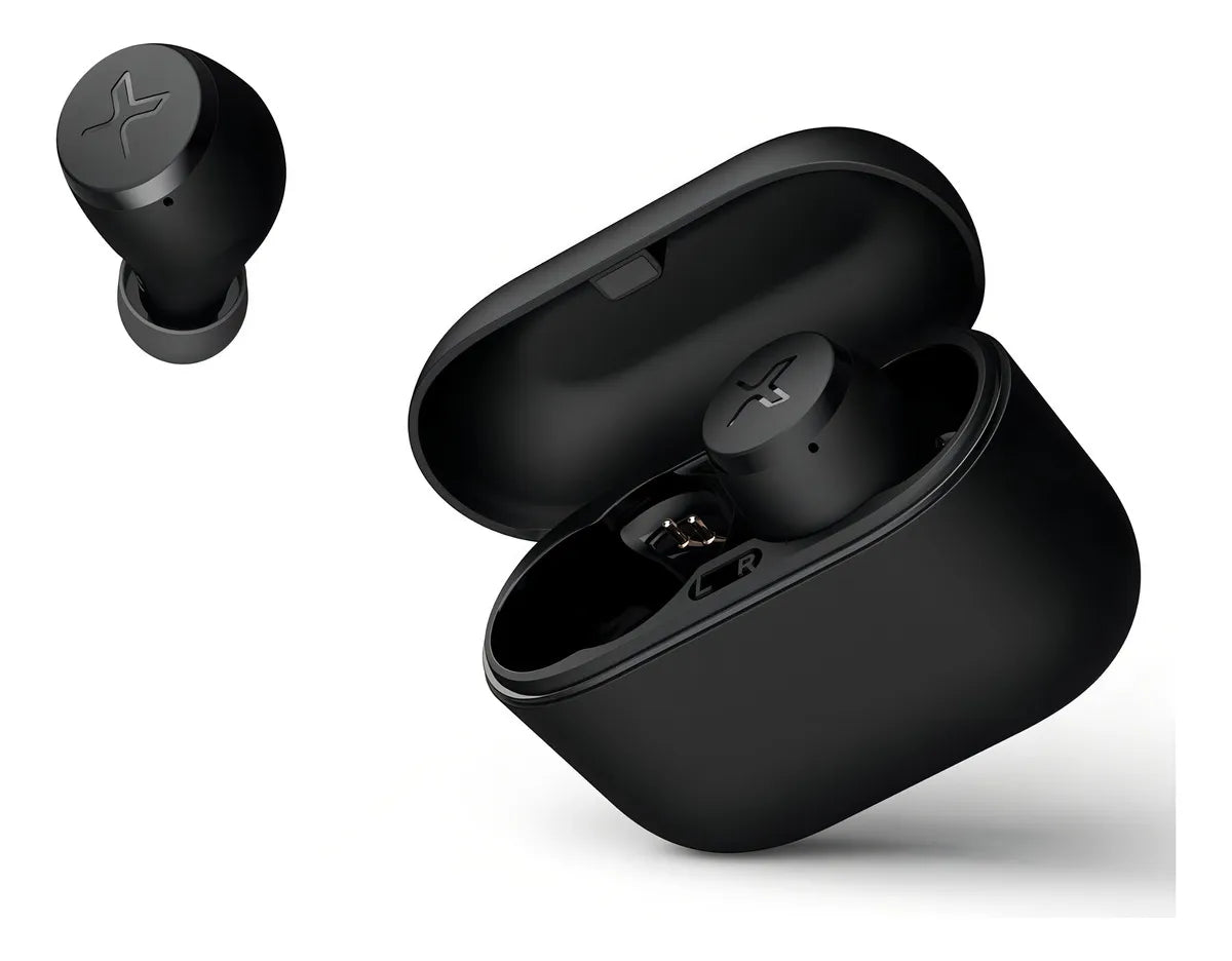 Auriculares in-ear gamer inalámbricos Edifier X3 negro con luz LED