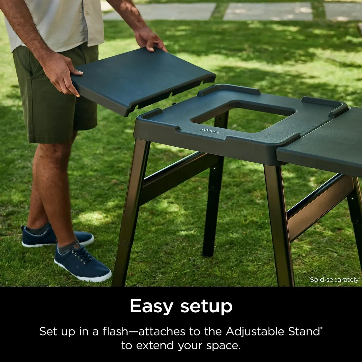 Mesa Auxiliar Acoplable Ninja Woodfire XSKUSSDTBL para Soporte Universal