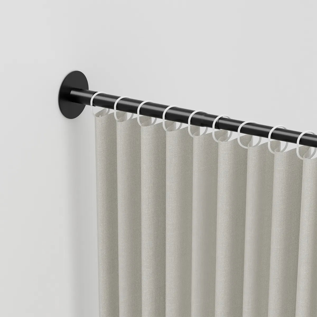 Cortina Ducha Tela Impermeable Barra Telescópica