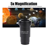 Lente Barlow 5X para telescopios - Multicapa de 1,25 pulgadas con rosca M42