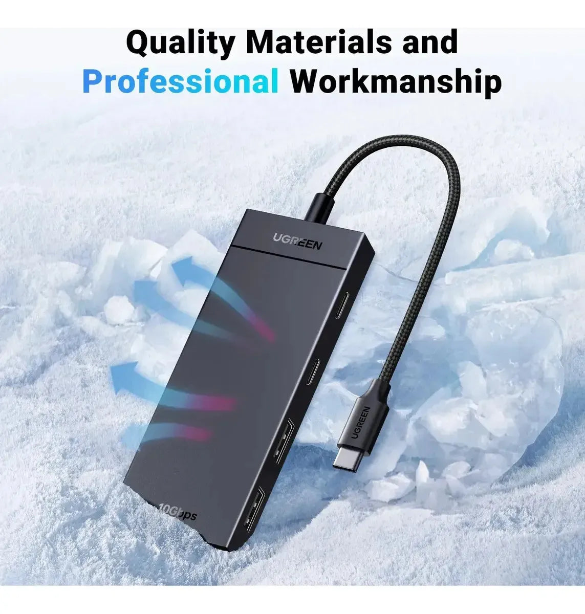UGREEN CM806 Hub USB-C 4 Puertos USB 3.2 Gen 2 10Gbps – 2 USB-C + 2 USB-A