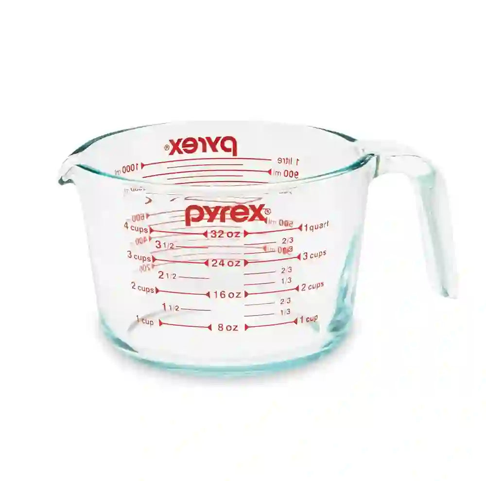 Taza Medidora Pyrex de Vidrio 4 Tazas / 950 ml – Apta para Microondas
