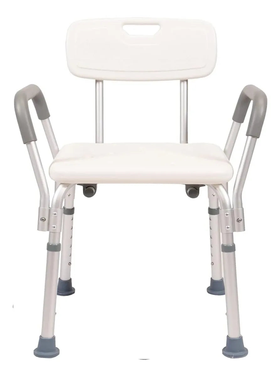 Silla De Ducha Para Baño Con Apoyabrazos Aluminio Portatil