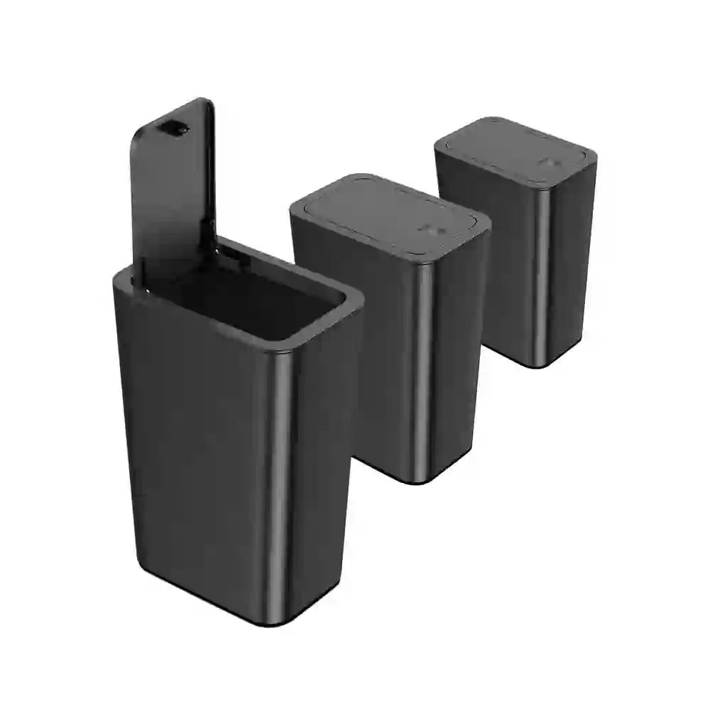 N. NETDOT Pack de 3 Basureros de 10 Litros con Tapa – Negro