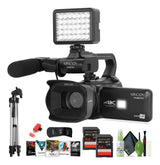 Paquete Videocámara Minolta MN4KPRO 4K UHD 60 FPS 64 MP WiFi Kit Profesional