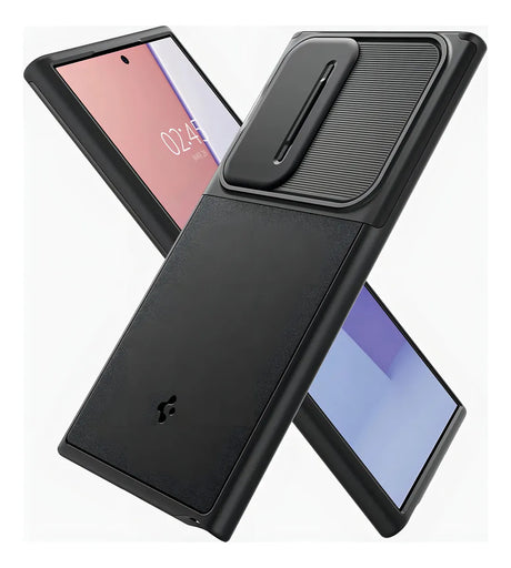 Funda Para Samsung S24 Ultra Spigen Optik Armor Híbrida Color Negro Liso