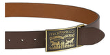 Cinturón de cuero Levi's Plaque Hebilla Marrón Para Hombre