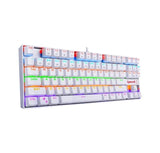 Teclado Gamer Redragon Kumara K552 Rainbow Blanco Red Esp Español Latinoamérica