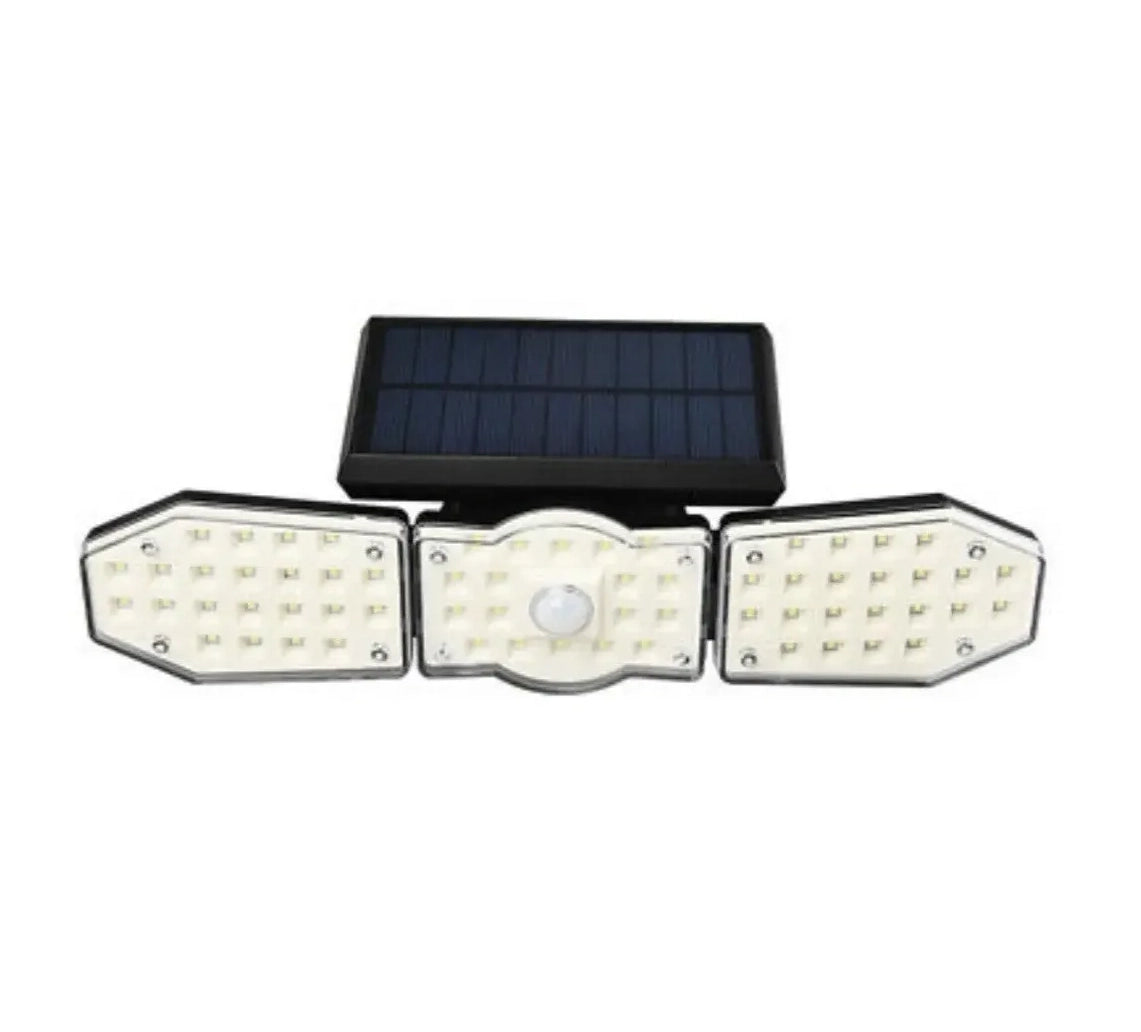 Luz Led Con Sensor Solar Y Movimiento 62 Led - Negro