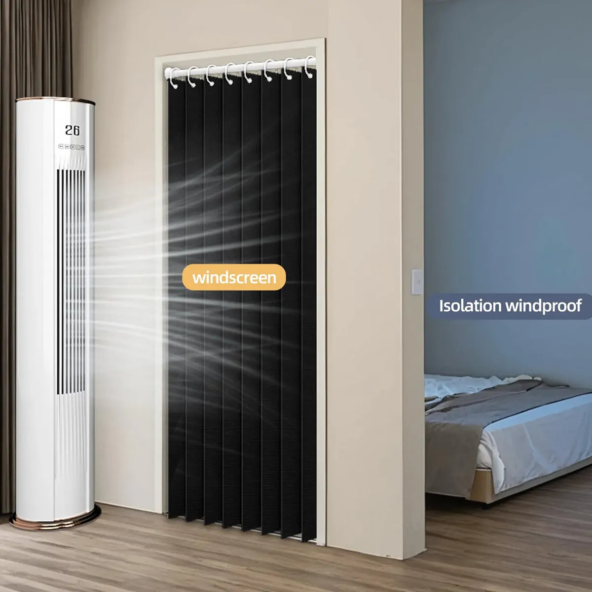 Cortina Magnética para Puerta Diseño Acordeón – Visillo