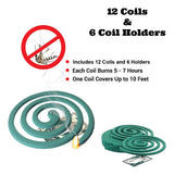 Espirales Repelentes para Mosquitos W4W Outdoor | Pack de 12 Espirales + 6 Soportes