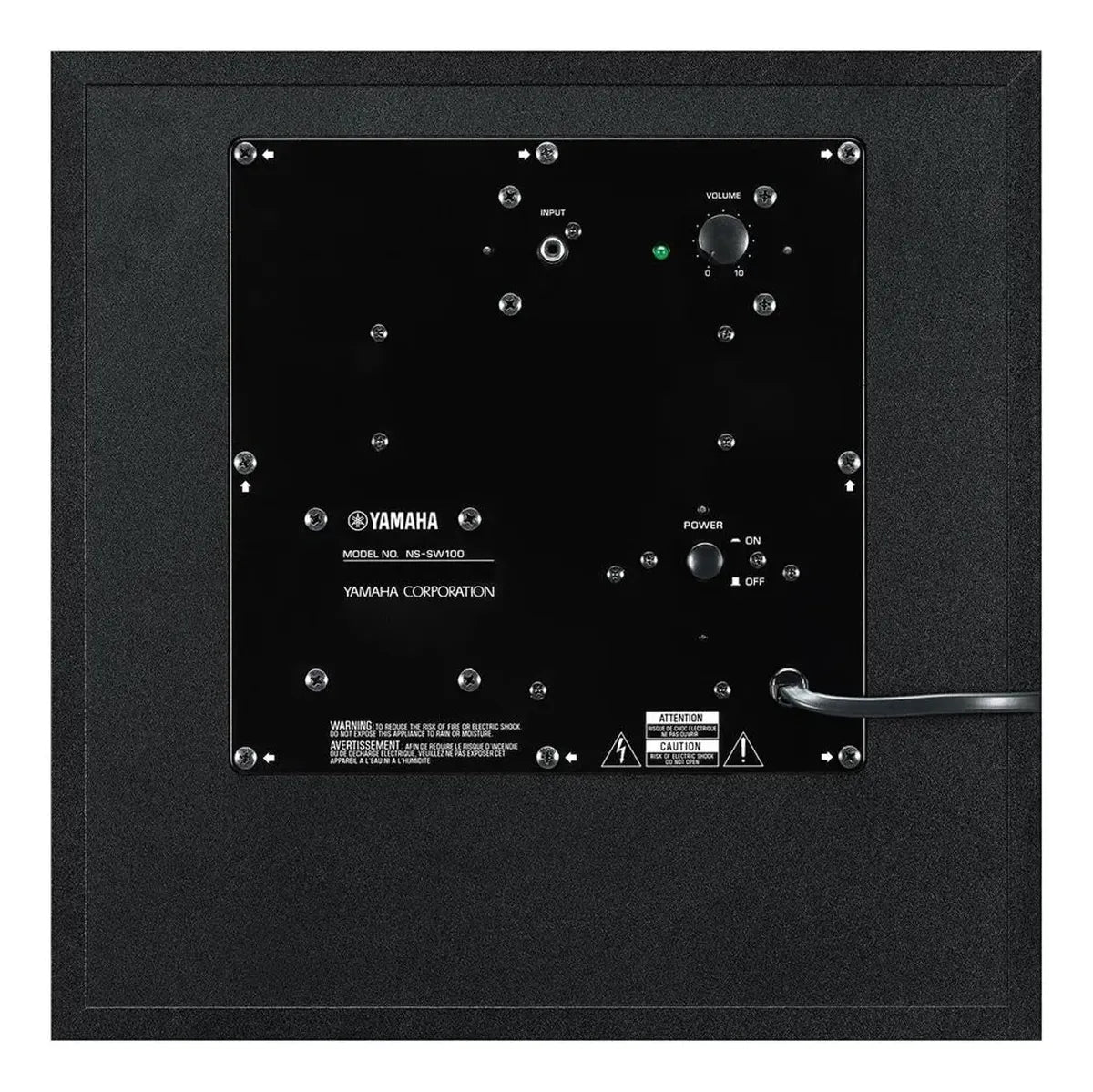 Subwoofer Amplificado Yamaha NS-SW100 10” 100 W Negro 120V