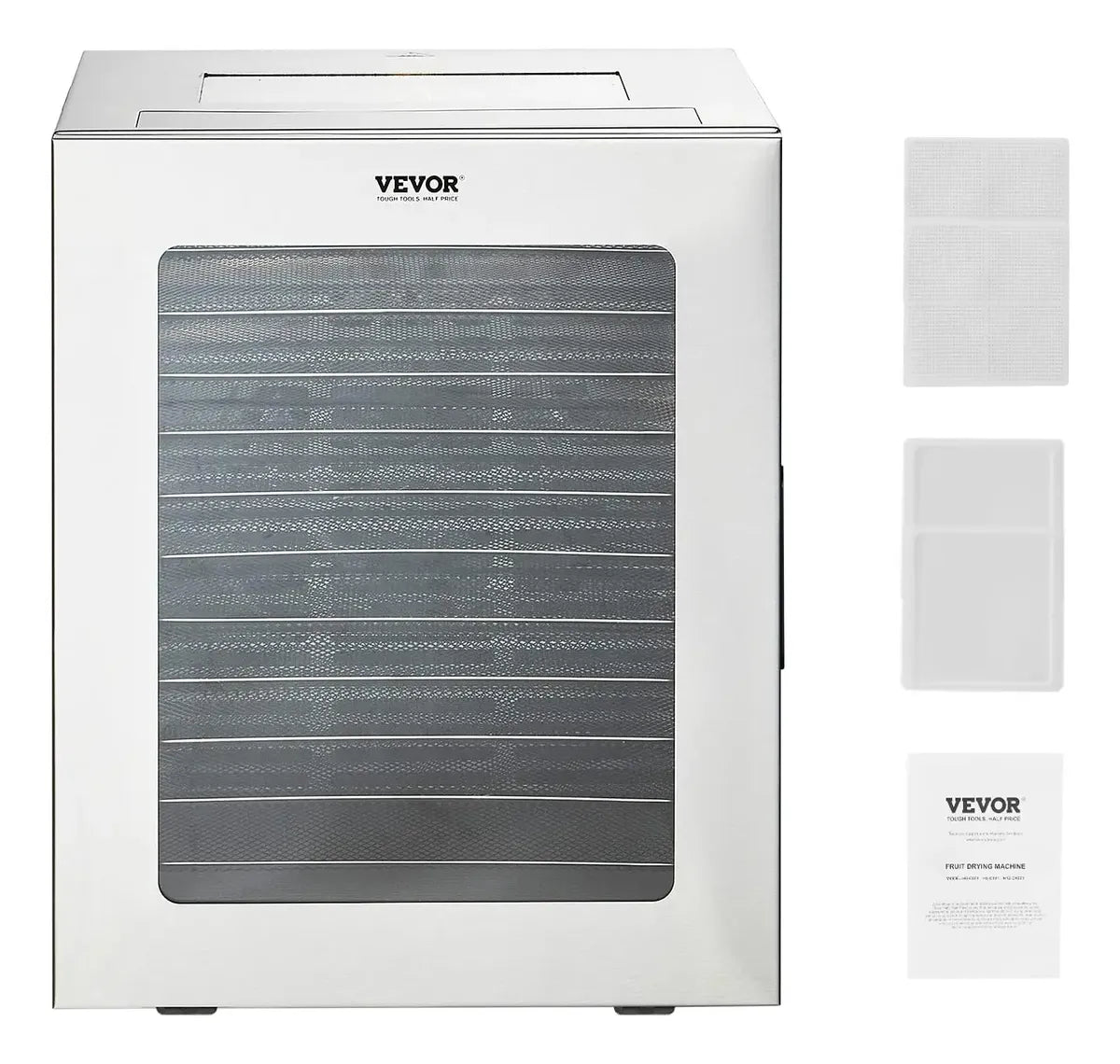 Deshidratador De Alimentos Vevor 12 Bandejas De Acero Inoxidable 120V