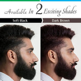 Tinte de Pelo y Barba Vegetal Marrón Oscuro 25g | Cobertura Natural de Canas para Hombre