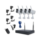 Kit De Seguridad Wifi Nvr 8ch+4 Camaras Bullet 3mp Jdvision