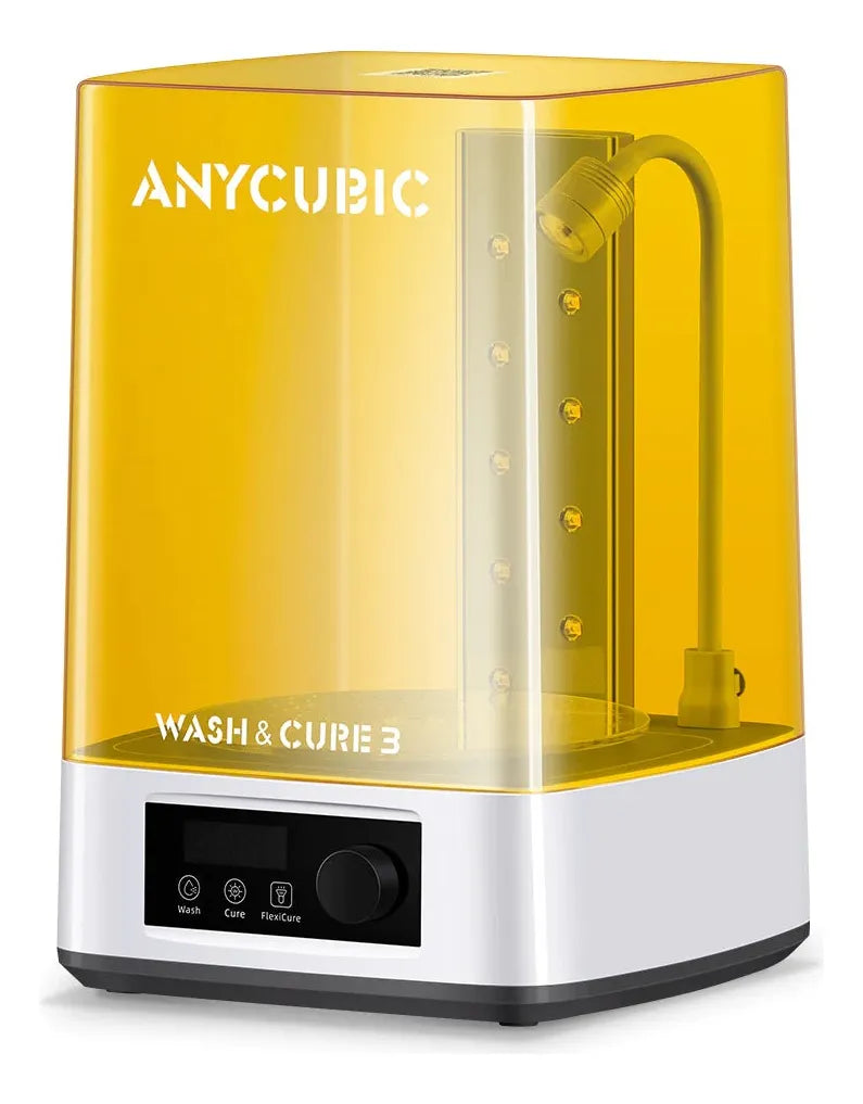3D Anycubic 3.0 wash & cure color amarillo con tecnología de impresión FDM
