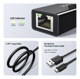 Adaptador Ethernet UGREEN Micro USB a RJ45 | Con Cable OTG y Alimentación USB