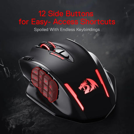 Mouse Gamer Redragon M913, Inalámbrico, 16 Botones, Negro