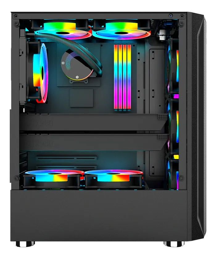 Gabinete Kronos Ice Drilling, Atx, Vidrio, 4 Coolers Rgb