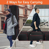 Estuche Acolchado SNIGJAT para Teclado de 88 Teclas | Impermeable | Mochila con 3 Bolsillos | Negro/Rojo