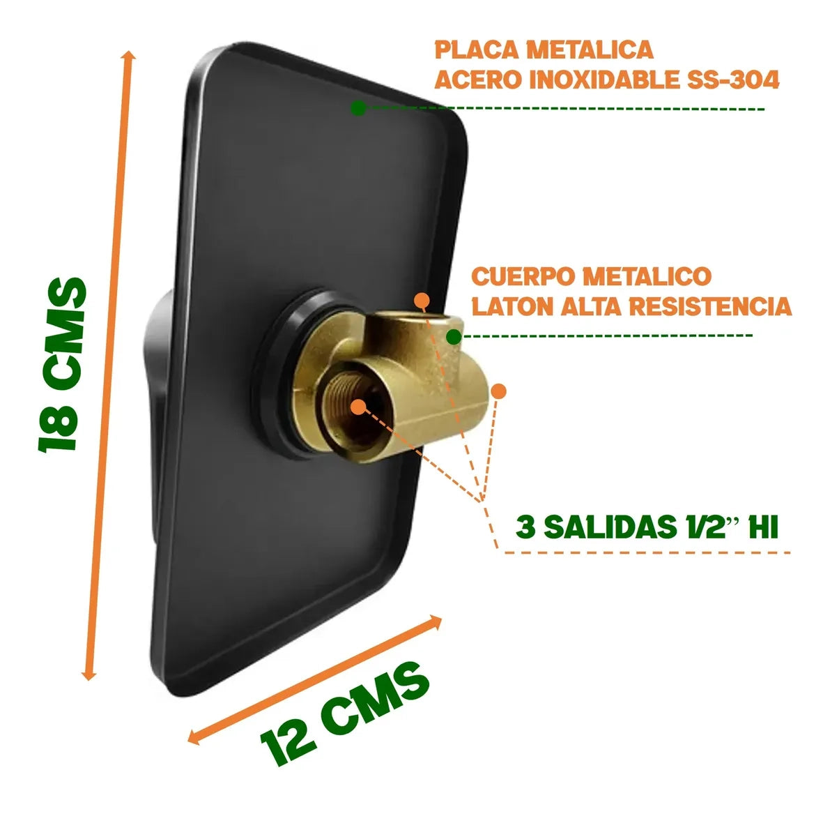 Llave Monomando Ducha Negro Empotrado Premium Notte Taumm