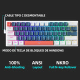Teclado Mecánico Gamer Machenike K500 Spanish Rgb Pc