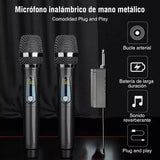 Universal Micrófono Inalámbrico Profesional Karaoke Kit 2pcs Negro